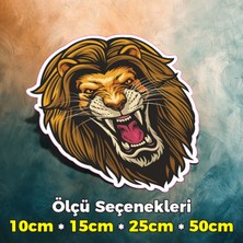 Sb Store Aslan Temalı Oto Araç Motosiklet Kask Notebook Duvar Sticker Etiket Model-30
