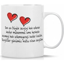 Bade Sevgililer Gününe Özel Kupa Bardak