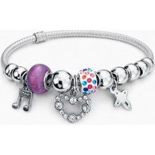 Modern ve Zarif Kadın Çelik Bileklik – Kararma Yapmaz