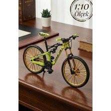 Craftivio 1:10 Ölçek Metal Dağ Bisikleti Maketi - Hareketli Süspansiyonlu Koleksiyonluk Oyuncak Bisiklet