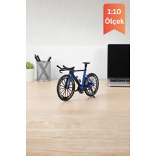Craftivio Mavi Yüksek Kaliteli Metal 1:10 Ölçek Koleksiyonluk Die Cast Model Bisiklet