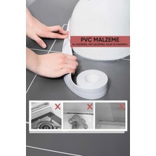 Akbelli Group 3.2m Banyo Küvet Mutfak Lavabo Su Sızdırmaz Bant Su Geçirmez Kenar Bandı Sızdırmazlık Tamir Beyaz