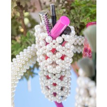 Ravinity Çok Amaçlı Incili Dekoratif Eşya, Inci Boncuk Makyaj Kalem Organizer