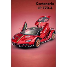 Craftivio Kırmızı Işıklı Sesli 1:24 Ölçek Ince Detay Açılır Kapı Lamborghini Centenario Lp 770-4 Model Araba