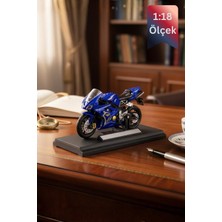 Craftivio Daytona 675 Die Cast Model Motorsiklet Mavi Standlı Ince Detay 1:18 Ölçek