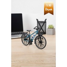 Craftivio Mavi Yüksek Kaliteli Metal 1:10 Ölçek Koleksiyonluk Die Cast Model Bisiklet
