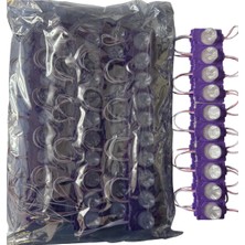 Powerr Led Aydınlatma 100 Adet 12 Volt 1.5 Watt Tek Lensli Turkuaz 3030 LED Modül IP65 1 Paket