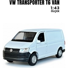 Craftivio Beyaz 1:43 Ölçek Die Cast Kapıları Açılır Lisanslı Volkswagen Transporter Van Metal Model Araba
