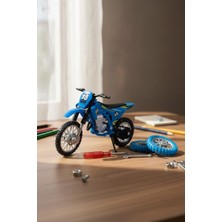 Craftivio Model Cross Mavi Motorsiklet Sök Tak Tekerlekli 1:18 Ölçek 3+ Yaş