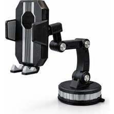 Vakumlu Ayarlanabilir Araç Içi Telefon Tutacağı | Güçlü Vantuz | Uzatılabilir Kol | 360° Döner