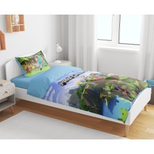 Sarel Minecraft Baskılı 3D Tek Kişilik Nevresim