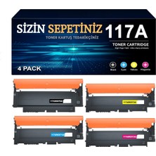 Sizinsepetiniz Hp 117A 4’lü Renk Muadil Toner | Color Laser 150NW – 178NW Uyumlu