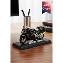 Craftivio Suzuki Hayabusa GSX1300 Die Cast Model Motorsiklet Siyah Standlı Ince Detay 1:18 Ölçek