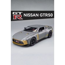 Craftivio Gri Işıklı Sesli 1:24 Ölçek Ince Detay Açılır Kapı Nissan GT-R50 Premium Model Araba