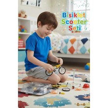 Craftivio Mini Parmak Bisiklet ve Scooter Oyun Seti Sök Tak Vidalı 3+ Yaş