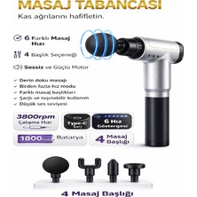 Moxti Masaj Tabancası Sporcu Masaj Aleti 4 Başlıklı Şarjlı Titreşimli Sporcu Masaj Tabancası