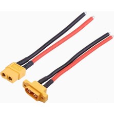 Voltaj XT60E Dişi-Erkek Lipo Pil Şarj Kablosu Seti 10CM
