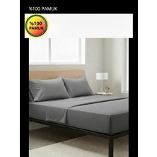 Karamanlı Home 2 Li Ekonomik % 100 Pamuk Ran Force Nefes Alır Terletmez Lastikli Çarşaf+Fermuarlı Yastık Kılıfı 120 X200  ve 160 x 200 cm  2li Gri ve 2 Li Pudra Renk Her Ölçü Aynı Renktir Çift Kişilikte 2 Kılıf
