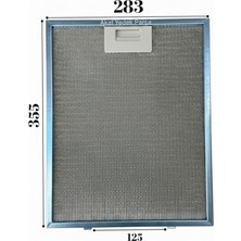 Akat Bosch Ile Uyumlu Davlumbaz 28,3X35,5 cm Arka Ara 12,5 cm Aspiratör Filtresi