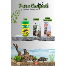 PureCanpati Kaplumbağa Temel Bakım Seti (Yem + Vitamin + Kabuk Güçlendirici)