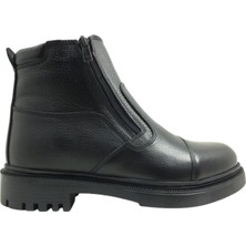 Fermuarlı Gerçek Deri Erkek Bot Siyah 70 Jms Fr 25992-SIYAH