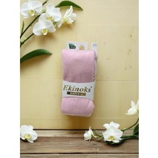 Ekinoks Düz Renk Dikişsiz Bambu Unısex Çocuk Külotlu Çorap - RYZEÇ021 - Pembe - 1 - 2  Yaş Pembe