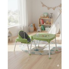 Pozart Trio Fonksionel Mama Sandalyesi ve Çocuk Aktivite Masası Tek Ürün 2si 1ARADA 35KĞ Kapasiteli