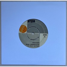 AS Plak Ayşem Dünyada Dost Bildiklerim - Ne Senin Talihin Var  45 Lik Plak (Orijinal Dönem Baskı)