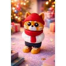 Atkılı Kedi Mini Figür | Çanta Süsü & Anahtarlık | Sevimli Kedi