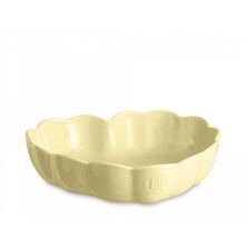 Emile Henry Madeleine Fırın Kabı Kalp 6,5 x 24,5 x 26,5 cm Tereyağı Sarısı / Vanille