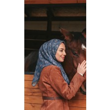Lo'cella Pamuklu Soft Eşarp 4521-6 Lacivert