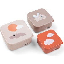 Done By Deer Done by Deer - Happy Clouds - 3'lü Saklama Kabı - Pembe
