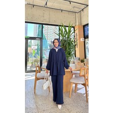 Bluezade Ayrobin Bağcıklı Ikili Takım Pantolon Tesettür Alt Üst