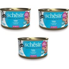 Schesir Ton Balıklı Tam ve Dengeli Broth Pişirme Suyunda Kedi Konservesi 85 Gr. x 3 Adet