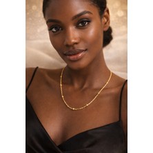 Stainless Steel Premium 45 cm Altın Kaplama Zincir Kolye – Zamansız Zarafet