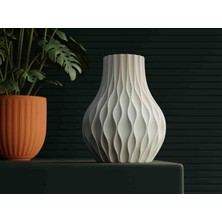 Hanart Dekoratif Şık Modern Vazo 20 cm Beyaz