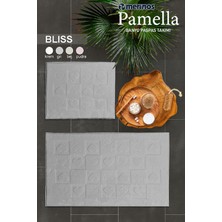 Merinos Pamella 2 Li Banyo Paspas Takımı Bliss Gri