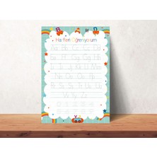 43 Cici Süsler Organizasyon Harfleri Öğreniyorum Yazılıp  Silinebilir Pvc Kaplı 30X42 cm Kolay Öğrenme