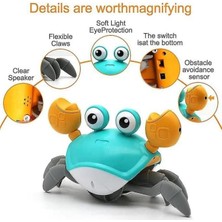 Kiddico Toys Emeklemeye Yardımcı Sensörlü Yengeç Şarjlı Oyuncak