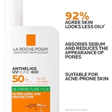 La Roche-Posay Anthelios Uvmune 400 Oil Control Fluid Yüz Güneş Kremi Spf 50+, 50 ml