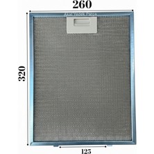 Akat Profilo Ile Uyumlu Davlumbaz 26X32 cm Arka Aralık 4,5 cm Aspiratör Filtresi