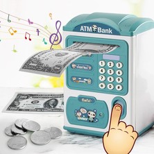 Techtic Kumbara Elektronik Kasa  Dijital Para Biriktirme Kasası Mini Atm Makinesi Şifreli Atm Kumbara Sticker Hediye