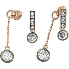 Söğütlü Silver 925 Ayar Gümüş Rose Özel Tasarım Kupe