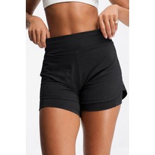 Nike Training Bliss Dri Fit 3" 2n1 Short Kadın 3 Cepli Taytlı 8cm Şort Siyah