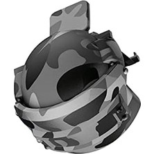 Mobil Oyun Kontrol Aparatı, Kamuflaj Desenli Koyu Yeşil - Beyaz, Pubg Mobile Kaskı Şeklinde, Mobile Gamepad, Ateş/tetik/kontrol/4 Parmak Kullanımını Sağlayan, Cep Telefonu/tablet Uyumlu Aparat