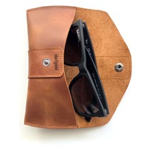 Derigami Hakiki Deri El Yapımı Gözlük Kılıfı | Çıtçıtlı, Süet Iç Yüzey,gözlük Kabı