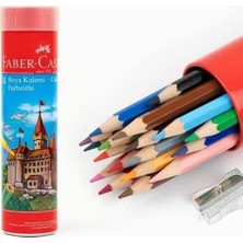 Faber-Castell 24’lü Boya Kalemi – Tüp Kutu, Canlı Renkler, Dayanıklı Uç