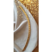 Stainless Steel Premium Vida Detaylı Çelik Bileklik – Altın Kaplama, Luxury Edition