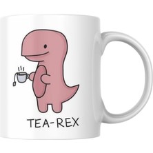 Dinozorlu Kupa Bardak Çaysever Komik Yazılı Hediyelik Çay Kahve Kupası Coffee Mug