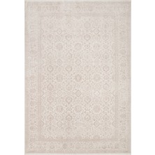Eko Halı Mahal Mood 03 Cream Beige Viskon ile Üretilen Modern Vintage Desenli Sık Dokuma Makine Halısı